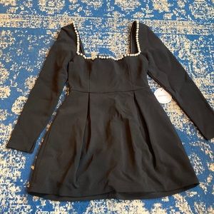 Odd muse black pearl short dress